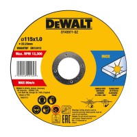 Dewalt DT43971-QZ High Performance Bonded Thin Metal Cutting Disc 115mm x 1.0mm x 22.23mm (Pack of 10) £9.95